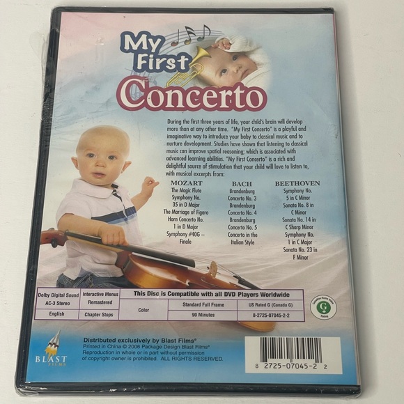My First Concerto DVD for Babies 6 month+ New Sealed - Picture 3 of 6